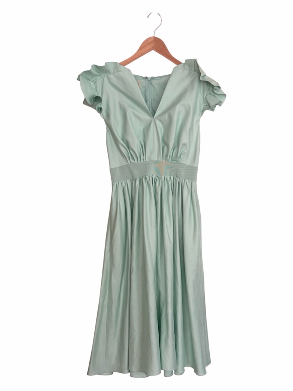 Giambattista Valli Aquamarine Mint Fit Flare Cocktail Dress XS